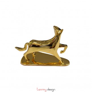 Tượng ngựa BÁT MÃ đồng mạ vàng 24K